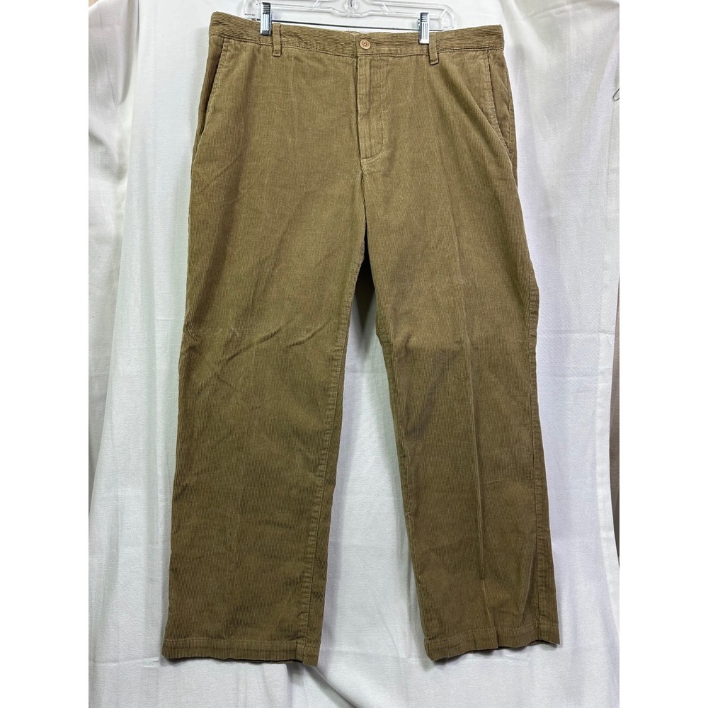 IZOD Tailgate Corduroy Flat Front Pants Khaki Men's‎ 38W 30L NWT